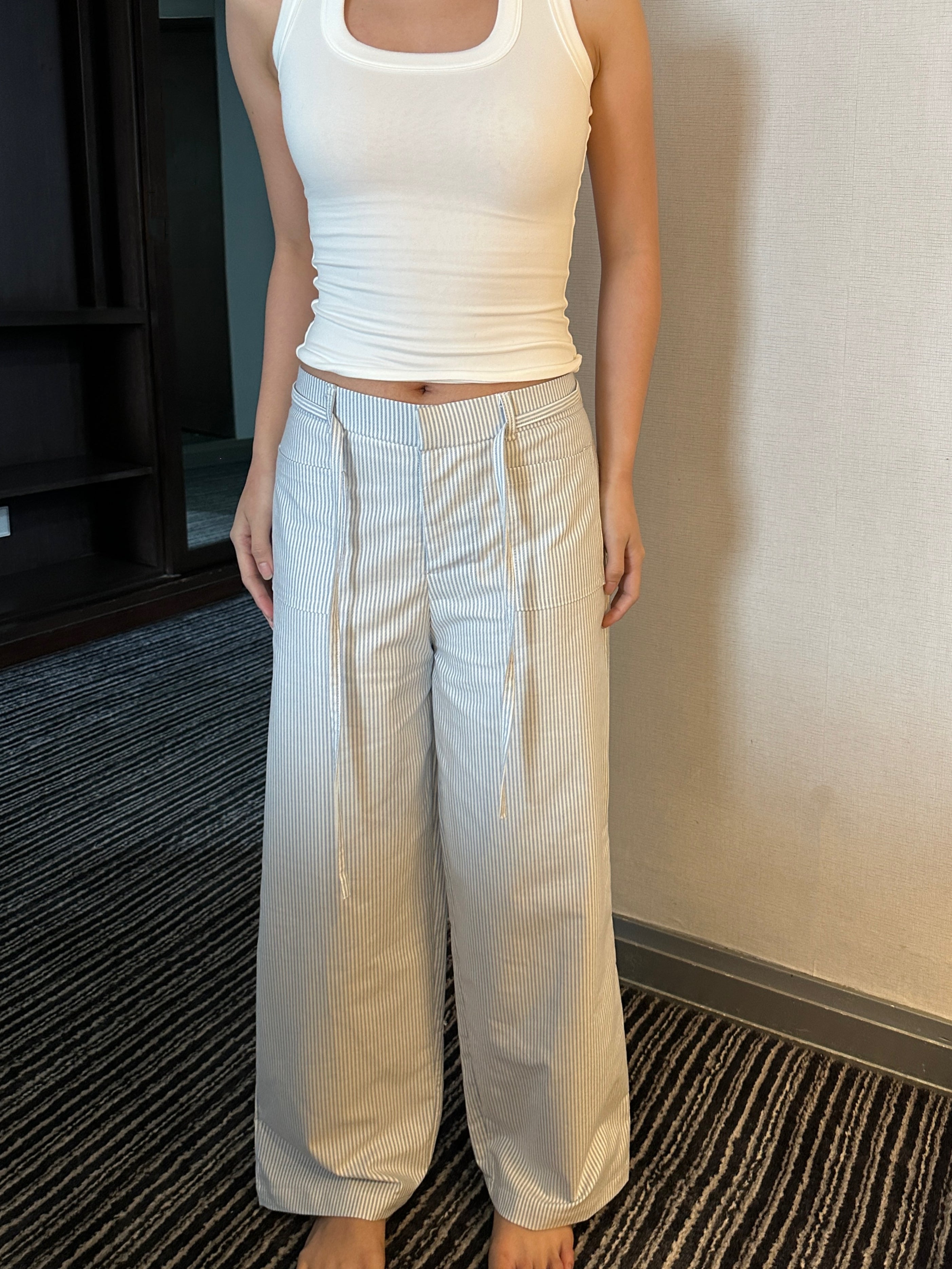 Selene Stripe Pants (Powder Blue)